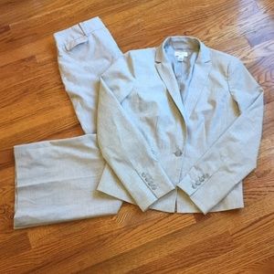 Ann Taylor LOFT Light Gray Blazer Julie 0P 2P